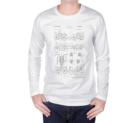 Inline Skate Patent Design Long Sleeve T